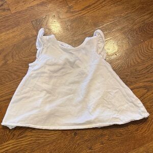 Ralph Lauren white shirt sleeveless with navy horse and open back size 12m